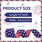 Patriotic Wired American Flag Ribbon – 2.5" x 15 Yards Red White & Blue 4th of July Ribbon for Wreaths, Tree Decor, Gift Wrapping & Independence Day Party Decorations